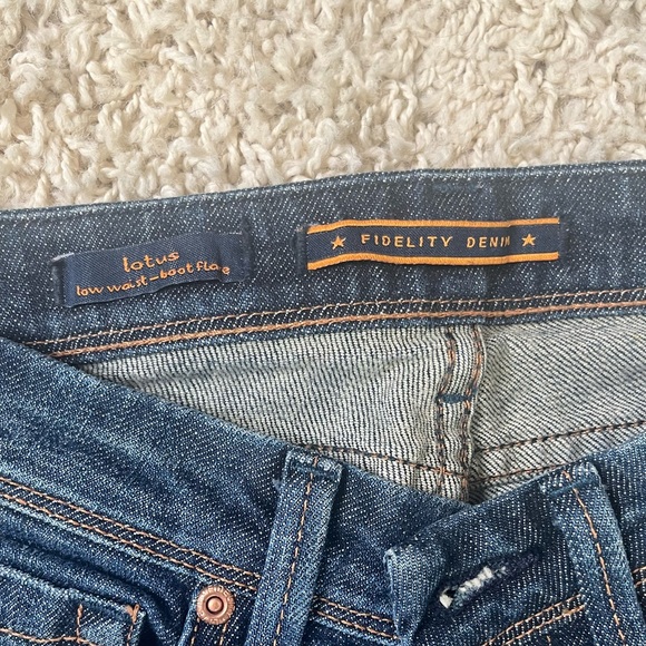 Fidelity Denim - Lotus Low Waist Boot Flare - Size 24 - Picture 7 of 7
